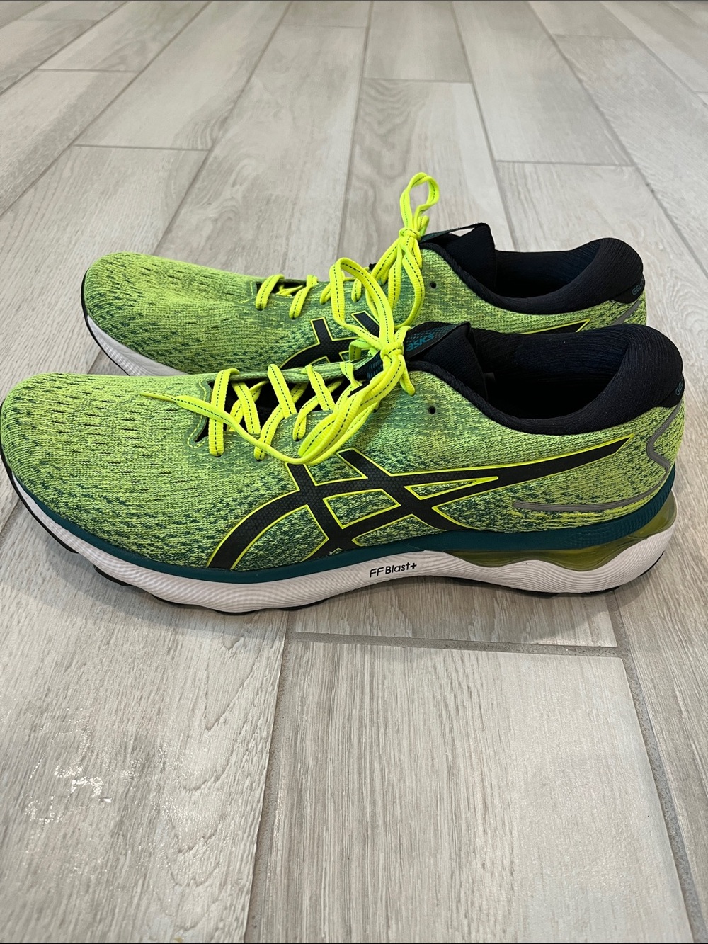 Asics FF Blast+ Men's Neon Green Athletic Running Shoes-Size 12.5